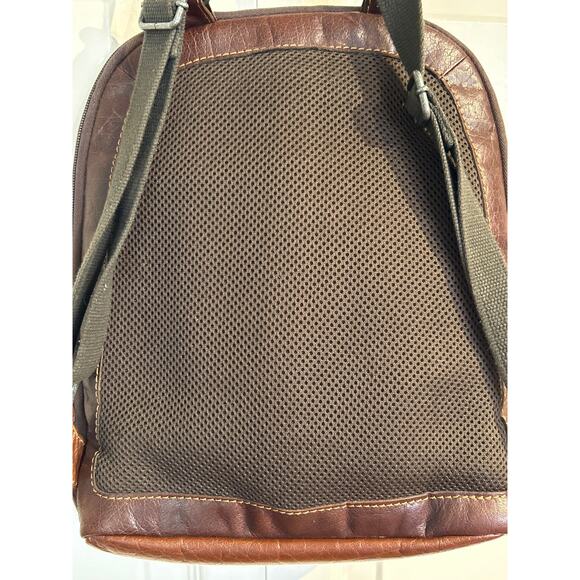 Jack Georges Brown Leather Voyager Backpack - Picture 3 of 9